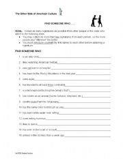 English Worksheet: Signature Icebreaker - Find Someone Who