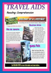 English Worksheet: TRAVEL  AIDS. Reading Comprehension.