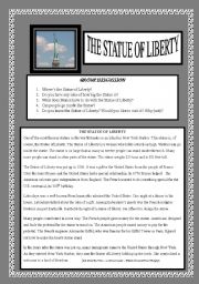 English Worksheet: The Statue of Liberty