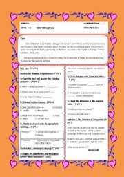 English worksheet: 3 MS Exami