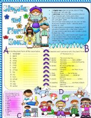 English Worksheet: SINGULAR AND PLURAL NOUNS