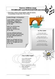 English Worksheet: Famous children songs