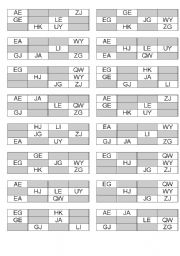 English Worksheet: Alphabet BINGO