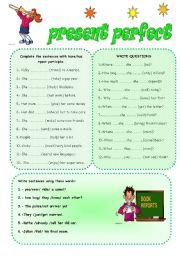 English Worksheet: PRESENT PERFECT