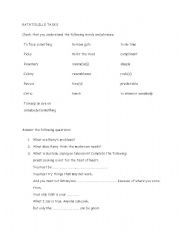 English worksheet: Ratatouille Task