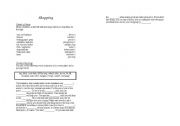 English Worksheet: Shopping exercise