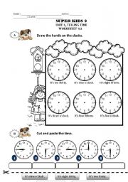 English Worksheet: times
