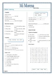 English worksheet: Mi Morena