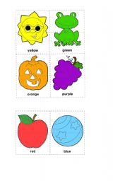 English Worksheet: Ready to PRINT game for COLORS