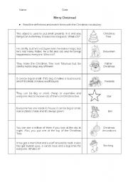 English worksheet: Merry Christmas!