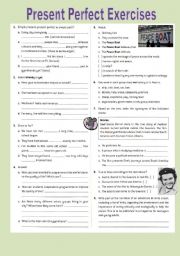 English Worksheet: Present Perfec Exercises