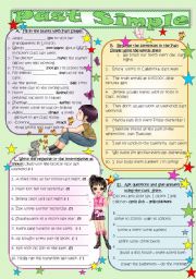 PAST SIMPLE: IRREGULAR VERBS  B/W & KEY