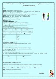 English Worksheet: an examination