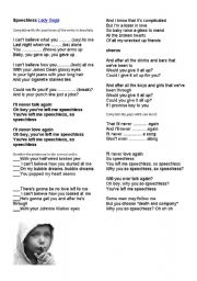 English Worksheet: Song Activity