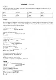 English worksheet: Almost Lover - A Fine Frenzy