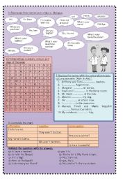 English Worksheet: Verb to be- Months-greetings-colours