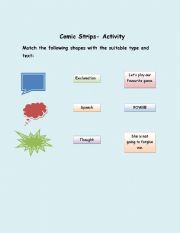 English Worksheet: Comic Strip