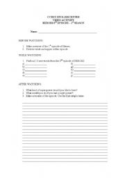 English worksheet: Heroes activity season 1 - episode 3