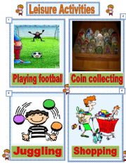 English Worksheet: Leisure activities number 1