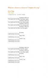 English Worksheet: Complete the blanks