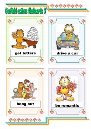 English Worksheet: Garfield actions flashcards 3 (31.07.2011)