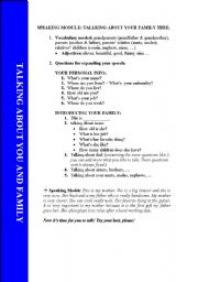 English Worksheet: Oral Test