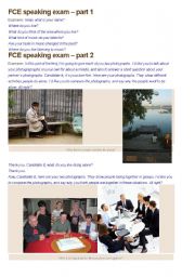 English Worksheet: FCE speaking exam - full test