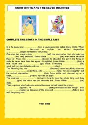 English Worksheet: Snow White and the seven dwarves