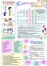English Worksheet: Clothing idioms (with keys)