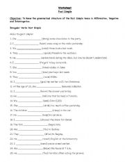 English Worksheet: simple past