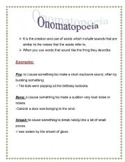 English Worksheet: ONOMATOPOEIA