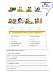 English Worksheet: Class directions
