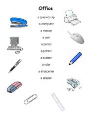English Worksheet: Office objects