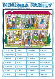 THE ROOMS OF THE HOUSE - ESL worksheet by ALI ALI