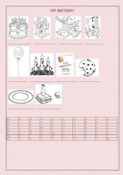 English Worksheet: MI BIRTHDAY PARTY