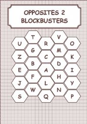 English Worksheet: OPPOSITE VERBS - BLOCKBUSTERS