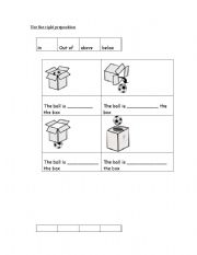 English Worksheet: preposition worksheet