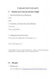 English worksheet: Sports