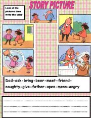 English Worksheet: STORY PICTURES