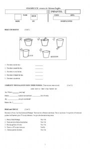 English Worksheet: English test