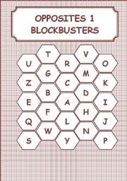 English Worksheet: OPPOSITE ADJECTIVES - BLOCKBUSTERS