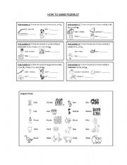 English Worksheet: Rules to form plurals and exercises