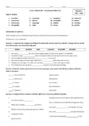 English Worksheet: Vocabulary Practice - Personality