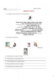 English worksheet: simple past