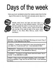 Days of the week