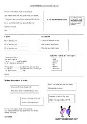 English Worksheet: The Rembrandts - Ill be there for you 