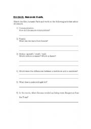 English worksheet: Jurassic Park