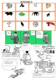 English Worksheet: ANIMAL IDIOMS