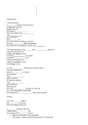English worksheet: Song FALLING FOR YOU