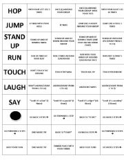 Board game - Fun with action verbs (PART 2)